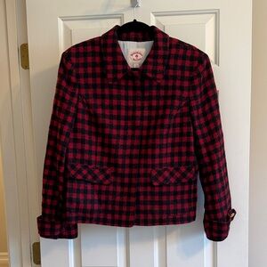Brooks Brothers Red and Black Checkered Jacket - Gently Used